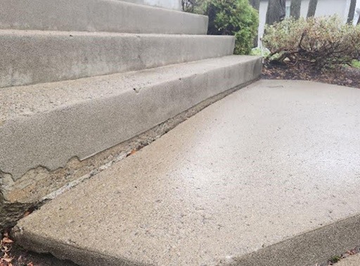 photo avant d'une de nos réalisations de nivellement de béton