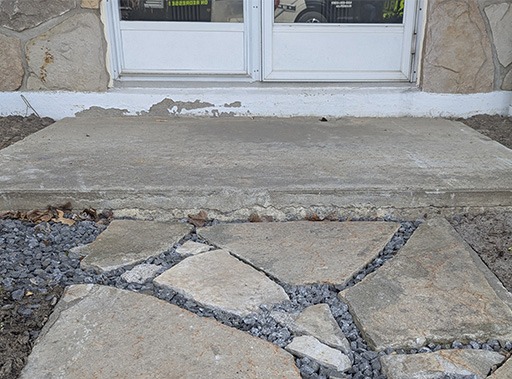 photo avant d'une de nos réalisations de nivellement de béton