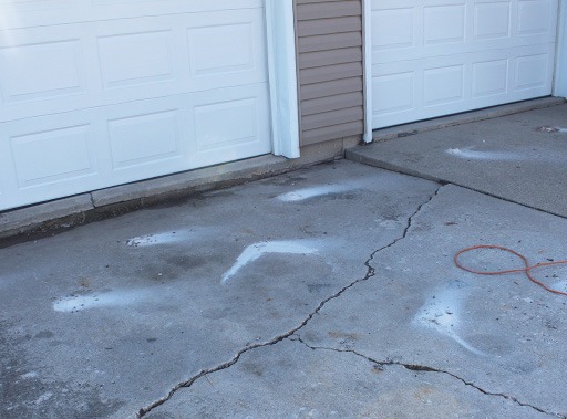 photo avant d'une de nos réalisations de nivellement de béton