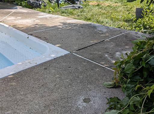 redressement de béton dalle piscine