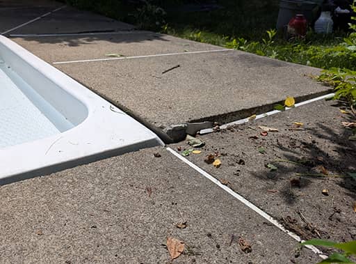 redressement de béton dalle piscine